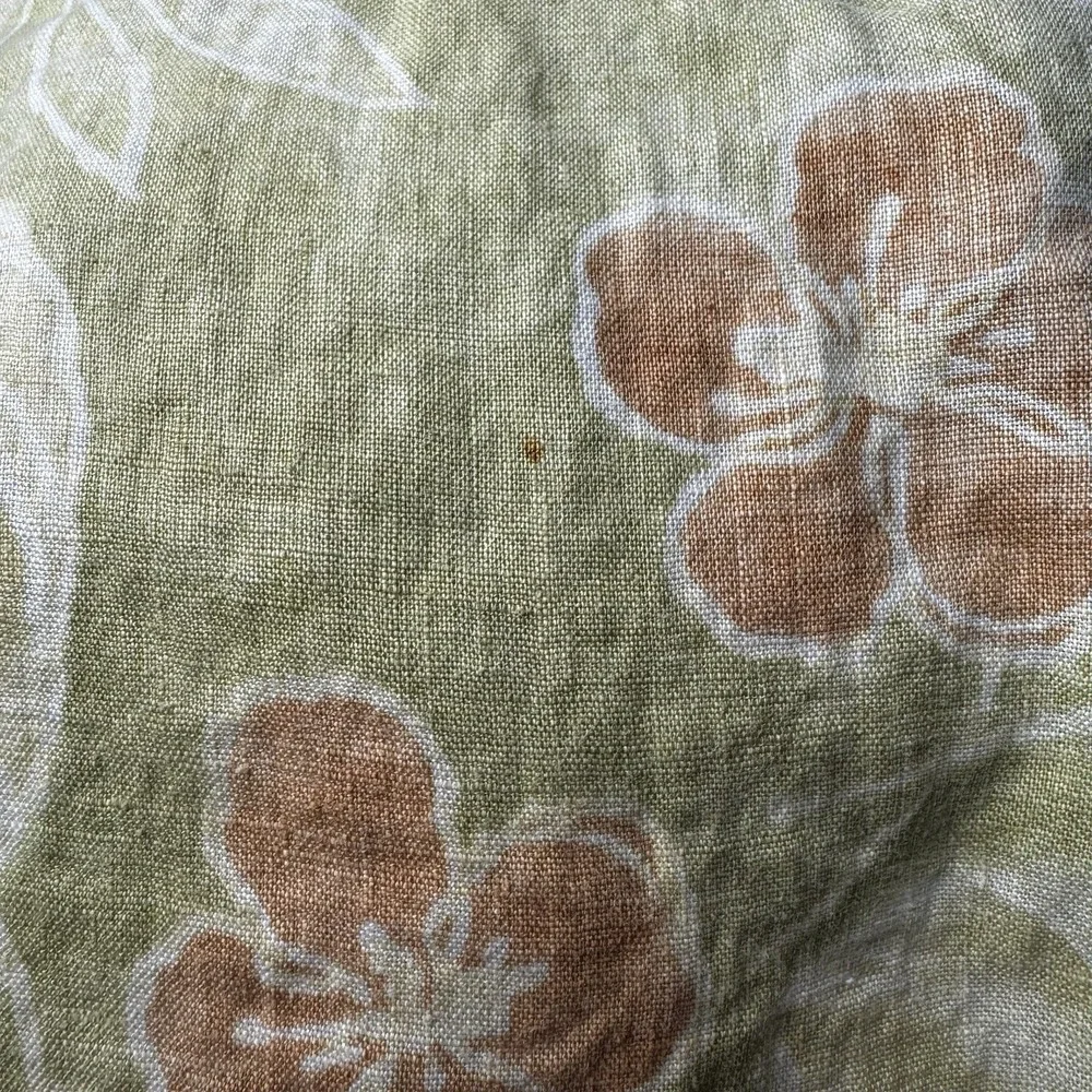 Vintage‎ Tommy Bahama Linen Shirt Men XXL Green Beach Floral Hawaiian Tropical